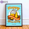 Cartel Bienvenida Cumpleaños Happy Beerday