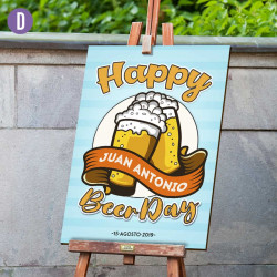 Cartel Cumpleaños Happy Beerday