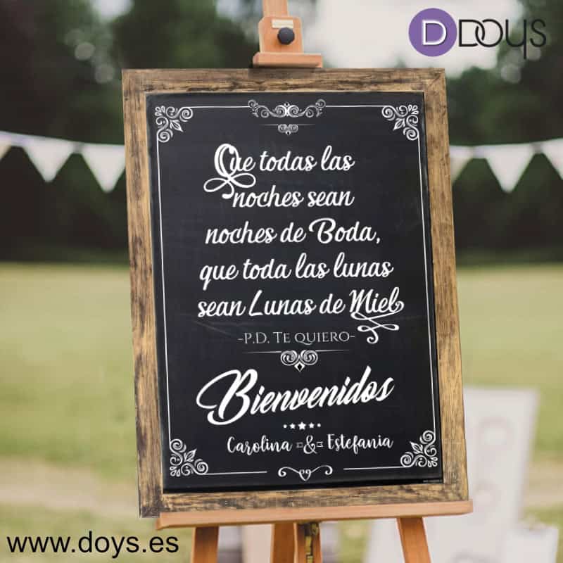 Cartel Bienvenida Boda - Lunas de Miel