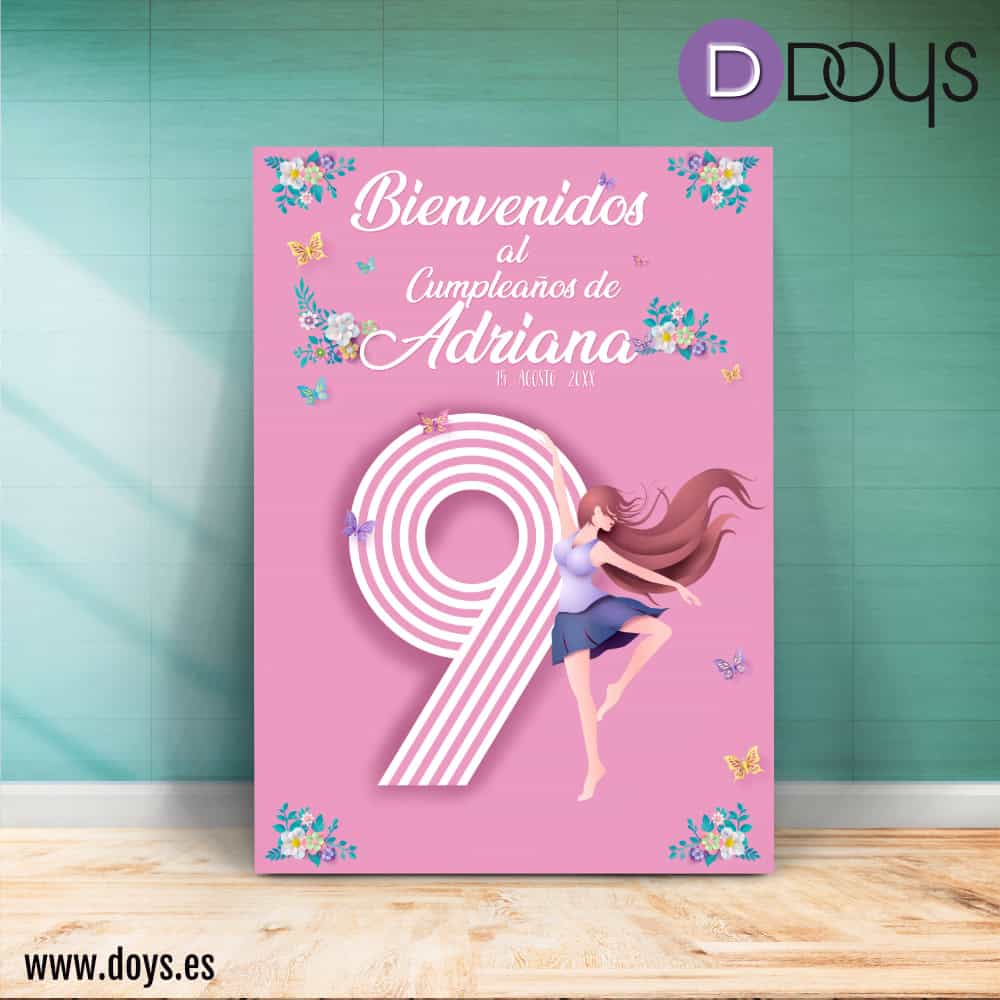 Cartel Bienvenida Cumpleaños -Ballet